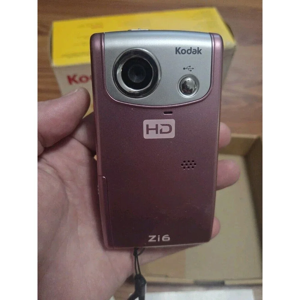 Kodak Zi6 HD Pocket Video Camera Camcorder Complete in Box Tested Works SD Card